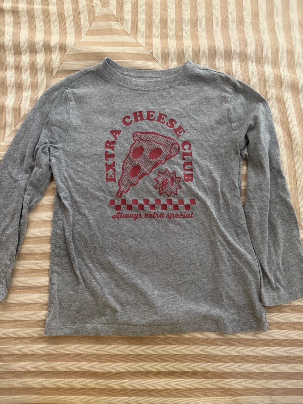 OshKosh B'gosh Gray Tee with Red Pizza Graphic